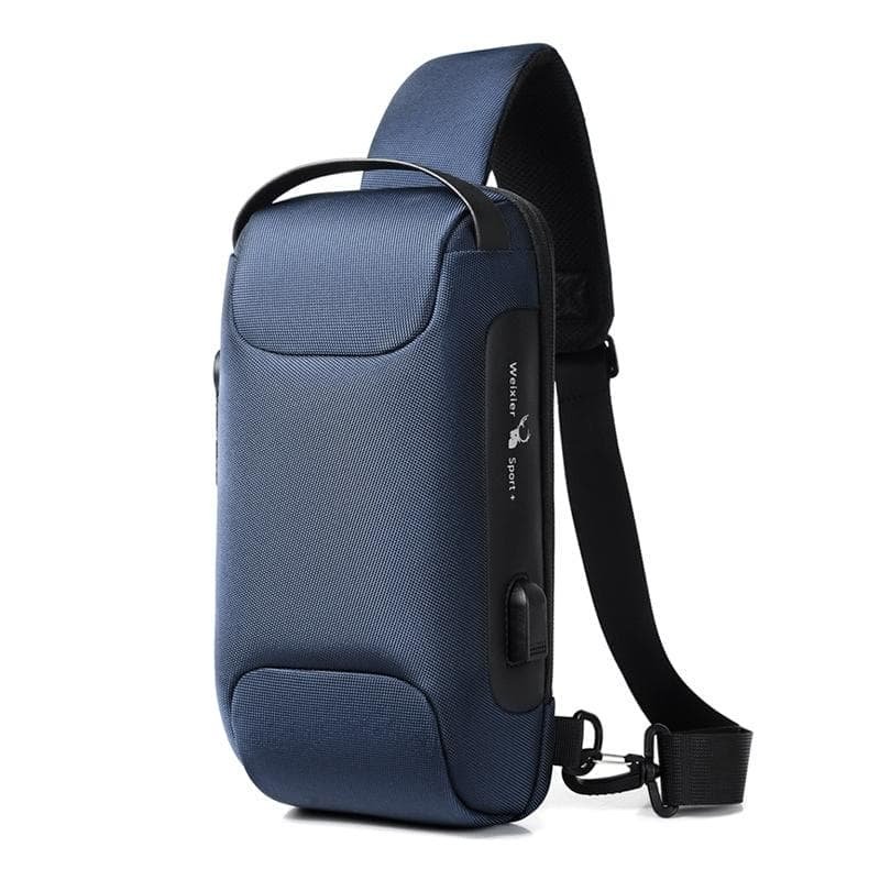 Men's Anti Theft Oxford Chest Bag - Blue - V562-C1026892060DBT V562 C1026892060DBT 202508290636 07