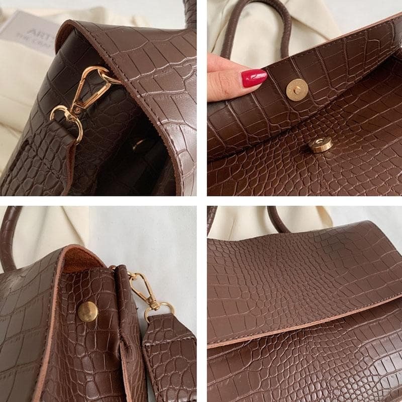 Stylish Winter Crossbody Tote For Women - Brown - V562-C1035514060DBT V562 C1035514060DBT 202505191652 03
