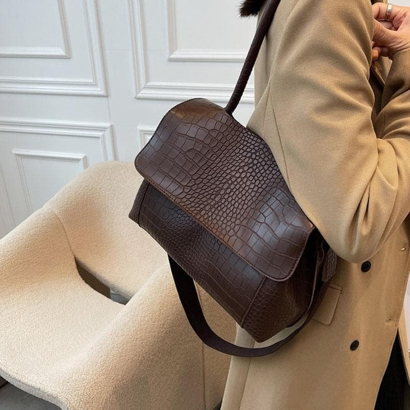 Stylish Winter Crossbody Tote For Women - Brown - V562-C1035514060DBT V562 C1035514060DBT 202505191652 06