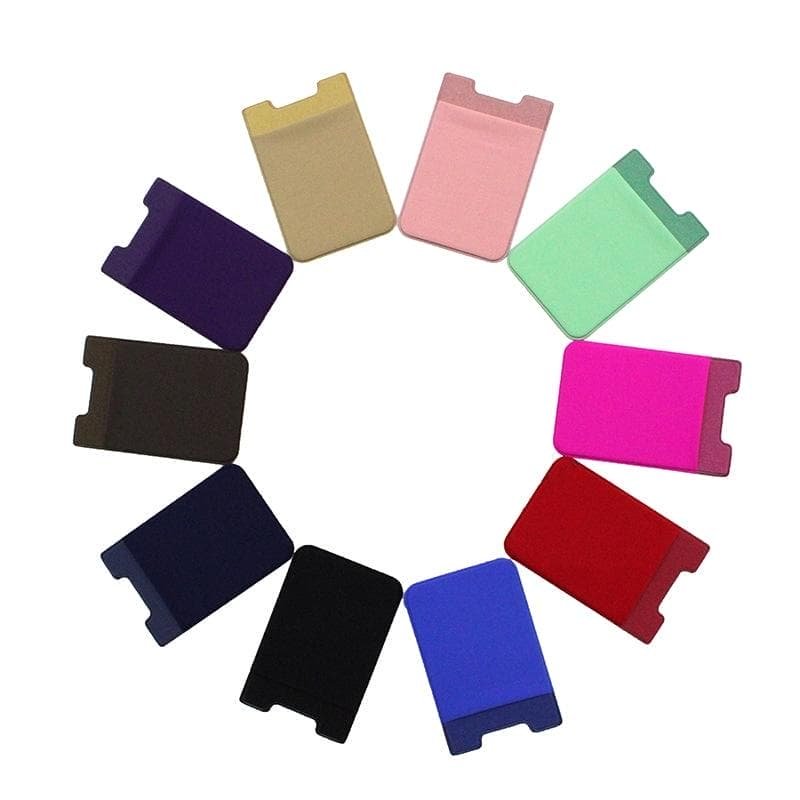 Lycra Phone Card Holder Stretch Back Sticker Wallet For Cards Bus Pass Bank Fits Most Phones - Pink - V562-C1035535850DBT V562 C1035535850DBT 202503280246 02