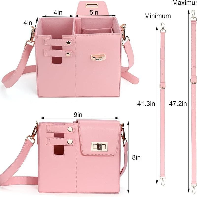 Leather Shoulder Bag For Water Bottles Fits Most Brands - Brown - V562-C1071135060DBT V562 C1071135060DBT 202505191722 03