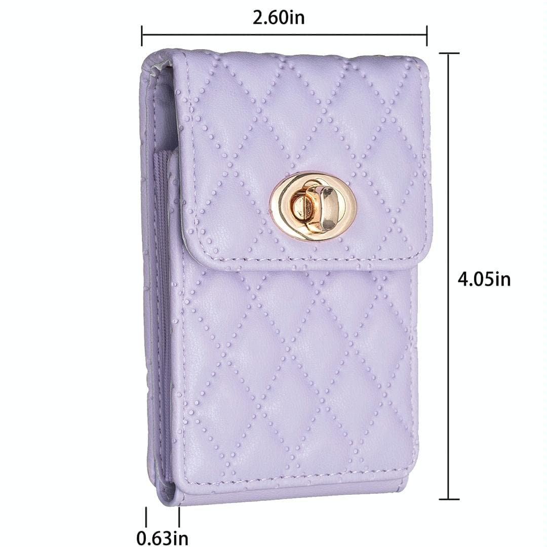 Vertical Card Bag With Metal Buckle For Mobile Phones - Black - V562-C107339400ADE V562 C107339400ADE 202503281915 02