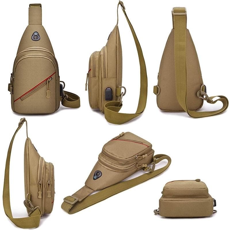 Men Oxford Cloth Crossbody Chest Bag Outdoor Leisure Single Shoulder Bag - Au Digital - V562-C108045150DBT V562 C108045150DBT 202503041241 06