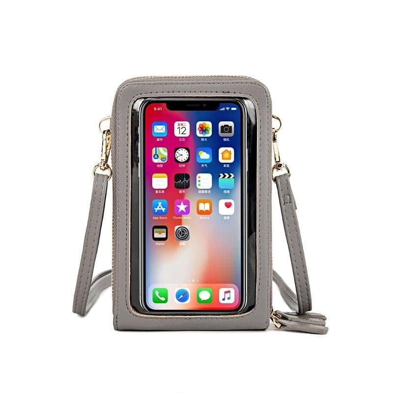 Multifunctional Touch Screen Phone Bag - Red Wine - V562-C1086102060DBT V562 C1086102060DBT 202505191607 12