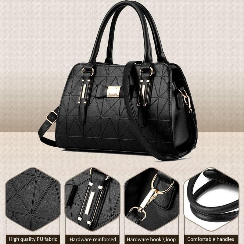 Embossed Bowknot Shoulder Bag For Women - Black - V562-C1088164060DBT V562 C1088164060DBT 202508291210 06