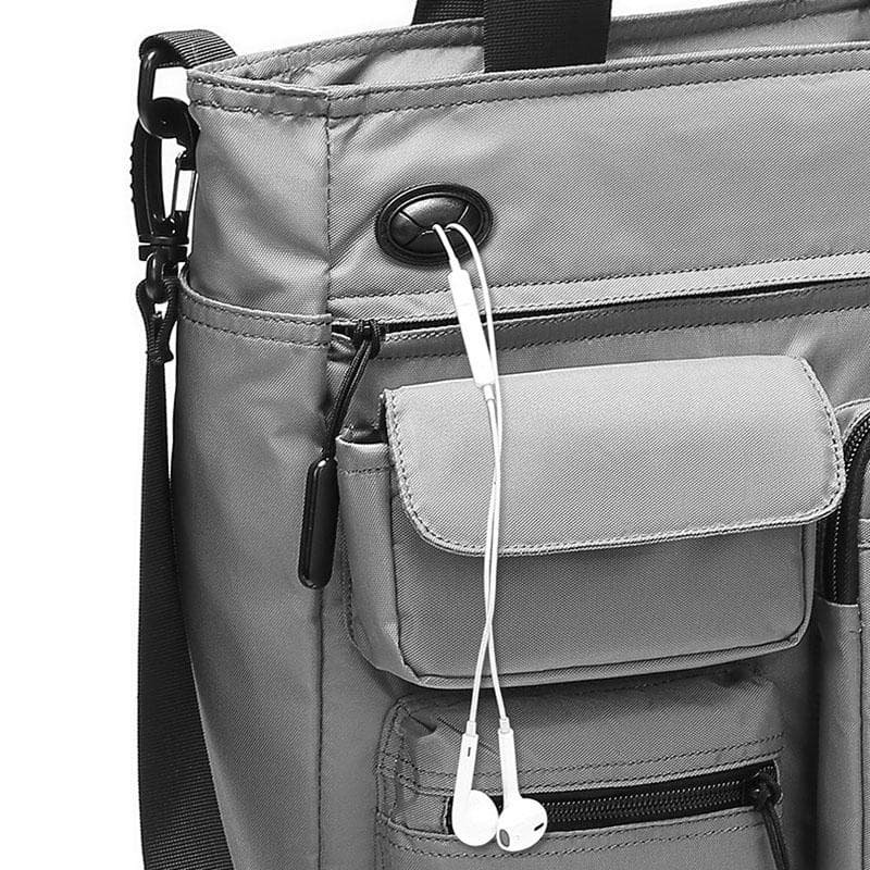 Multi Compartment Laptop Handbag Lightweight Large Capacity Messenger Bag - Grey - V562-C1098973060DBT V562 C1098973060DBT 202502281830 07