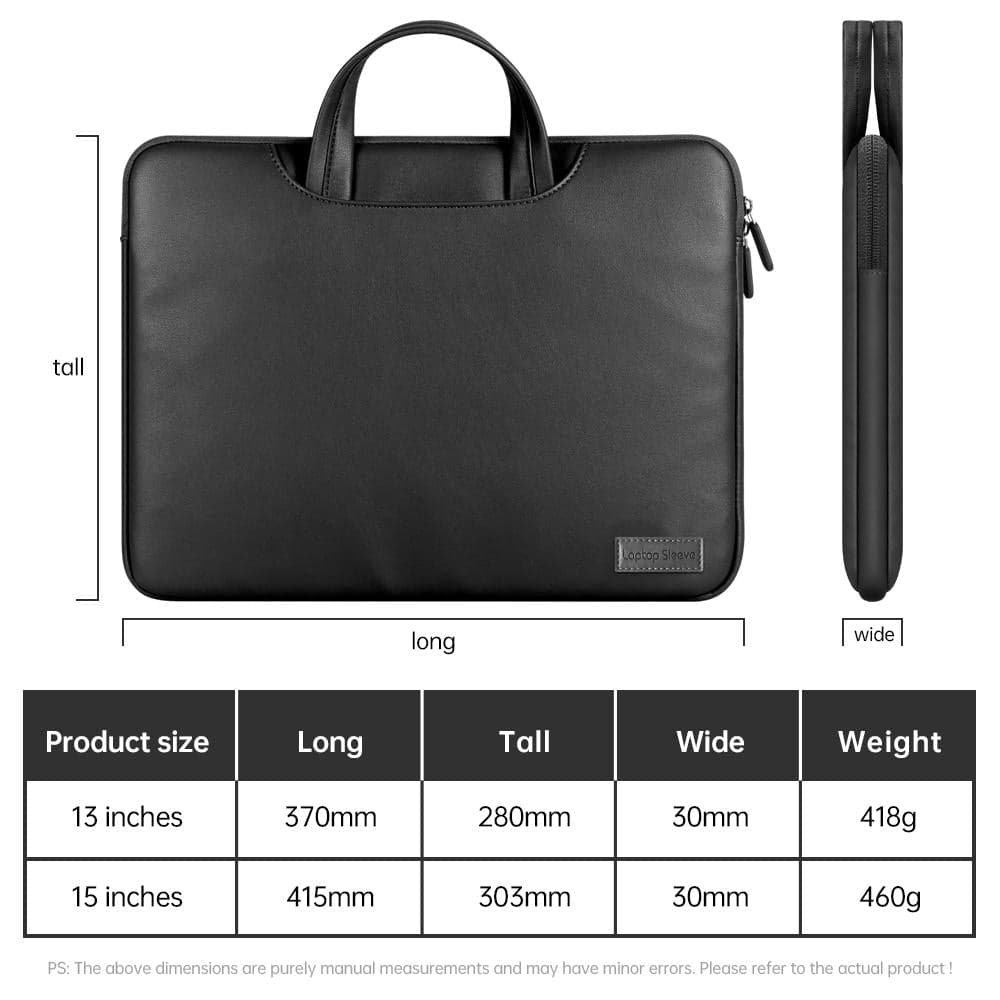 15 Inch Waterproof Pu Laptop Inner Bag - Black - V562-C200415400ADE V562 C200415400ADE 202502282236 03