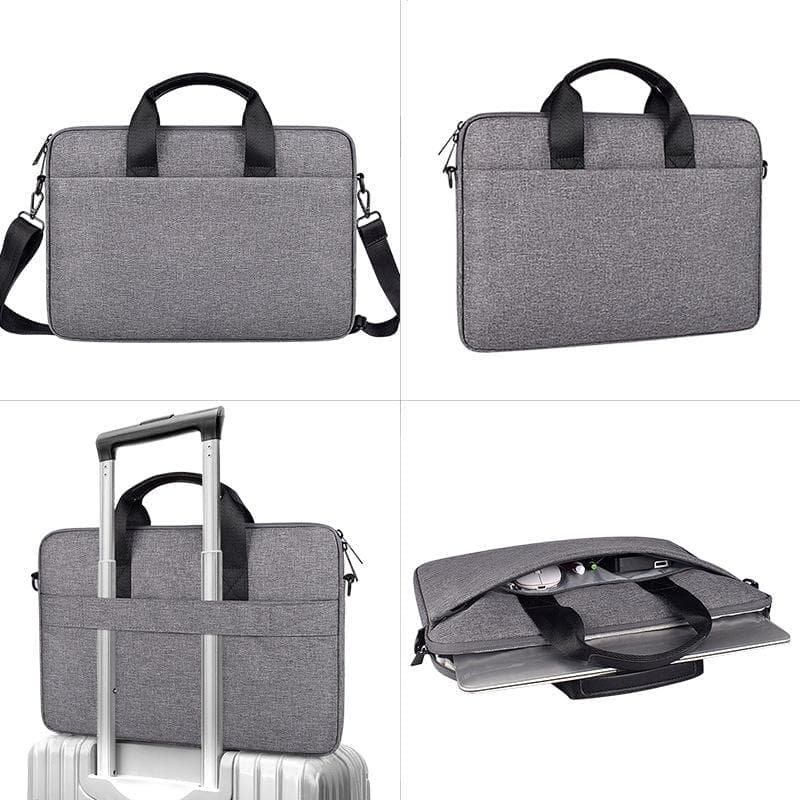 14.1-15.4 Inch Portable Laptop Bag with Single-shoulder Strap - Gray With Shoulder Strap - V562-C2028252060DBT V562 C2028252060DBT 202504251721 03