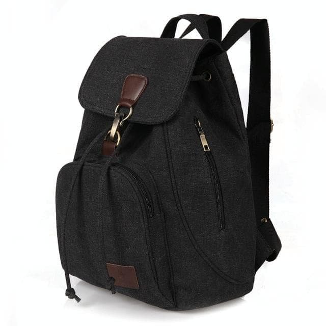 Women Canvas Laptop Backpack - Compact and Stylish - Khaki - V562-D100543940DBT V562 D100543940DBT 202502282215 01