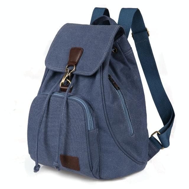 Women Canvas Laptop Backpack - Compact and Stylish - Khaki - V562-D100543940DBT V562 D100543940DBT 202502282215 15