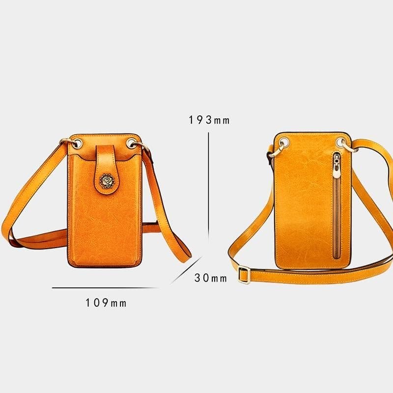 Mini Leather Crossbody For Women Fits Mobile Phones - Wine Red - V562-D102098200ADE V562 D102098200ADE 202505191445 03