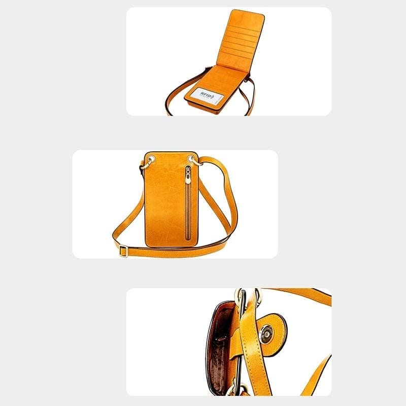 Mini Leather Crossbody For Women Fits Mobile Phones - Wine Red - V562-D102098200ADE V562 D102098200ADE 202505191445 04