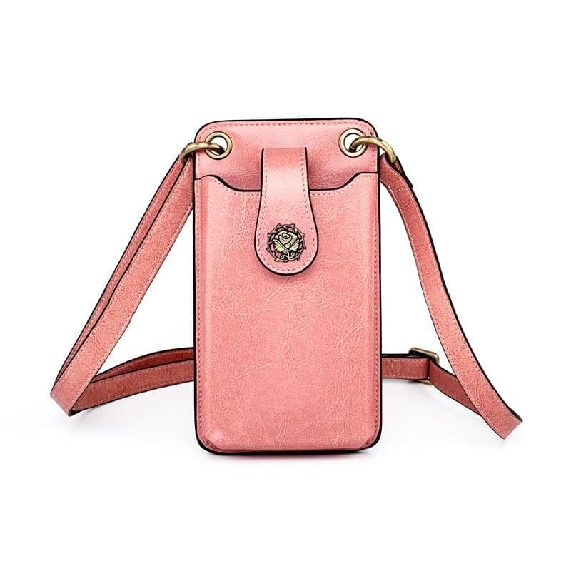 Mini Leather Crossbody For Women Fits Mobile Phones - Wine Red - V562-D102098200ADE V562 D102098200ADE 202505191445 10