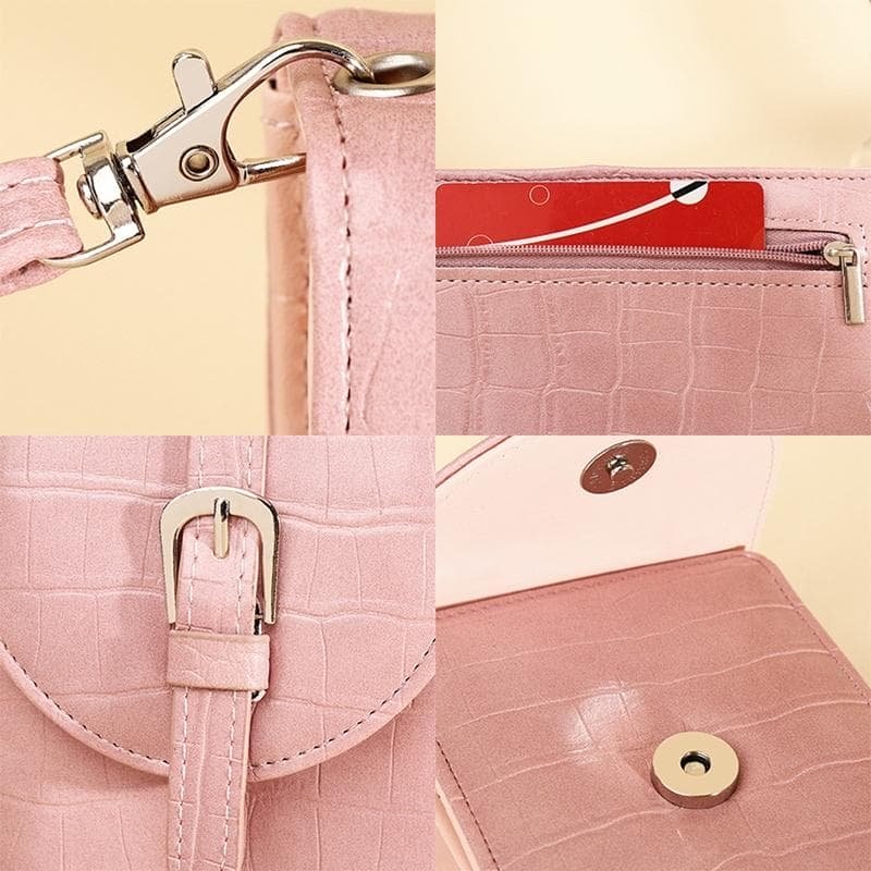 Stylish Crocodile Print Shoulder Bag - Pink - V562-D1034092060DBT V562 D1034092060DBT 202505191618 04