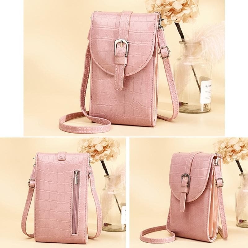 Stylish Crocodile Print Shoulder Bag - Pink - V562-D1034092060DBT V562 D1034092060DBT 202505191618 05