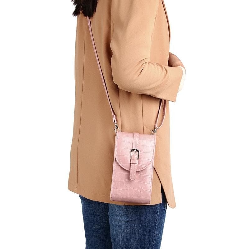 Stylish Crocodile Print Shoulder Bag - Pink - V562-D1034092060DBT V562 D1034092060DBT 202505191618 06