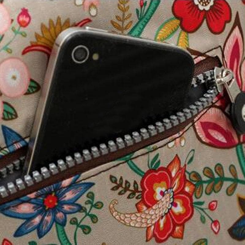 Waterproof Nylon Multilayer Crossbody Bag For Women - Dream Safflower - V562-D1039221110DBT V562 D1039221110DBT 202508291131 05