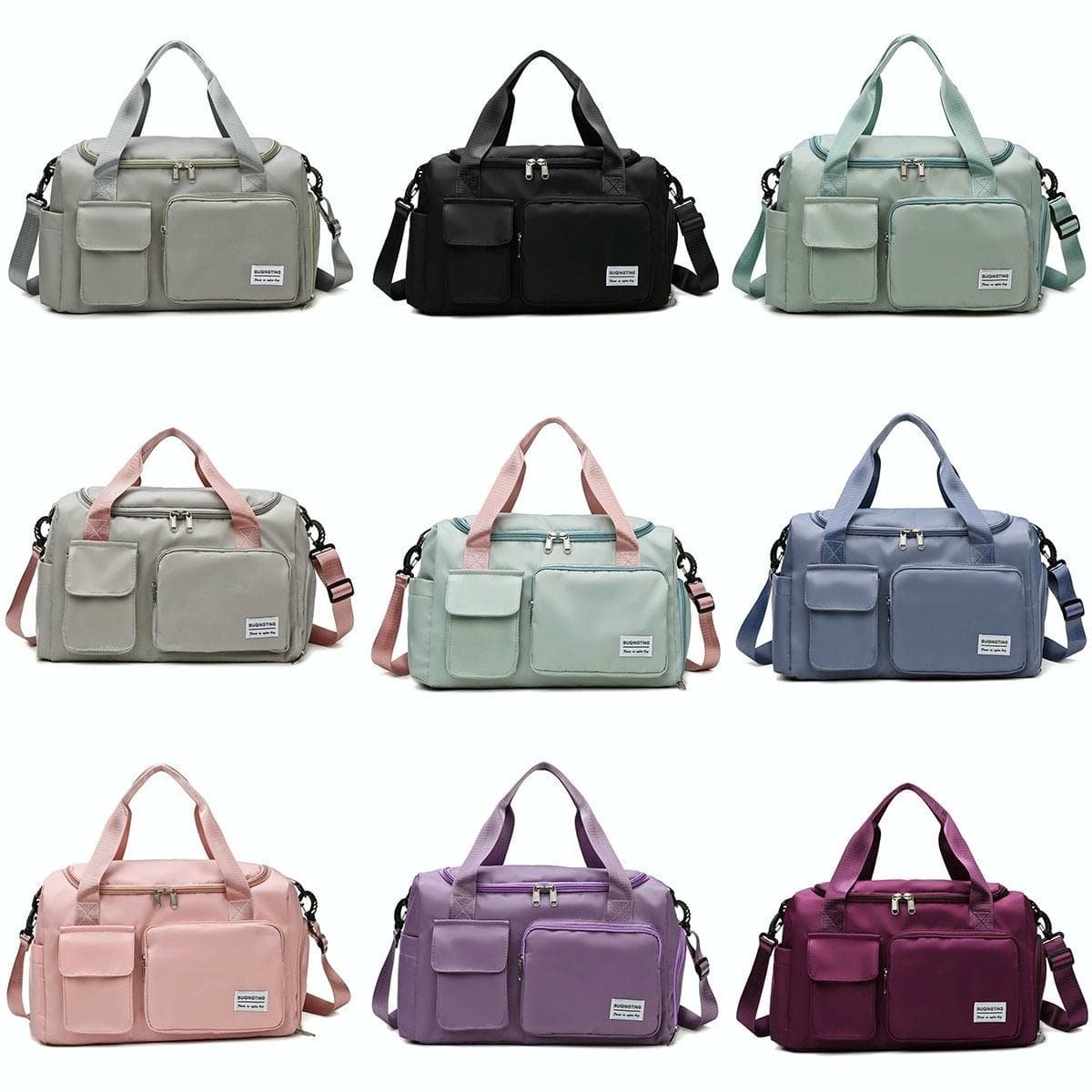 Compact Waterproof Gym Bag for Travel - Size s - Gray Pink - V562-D1042082060DBT V562 D1042082060DBT 202503041321 02