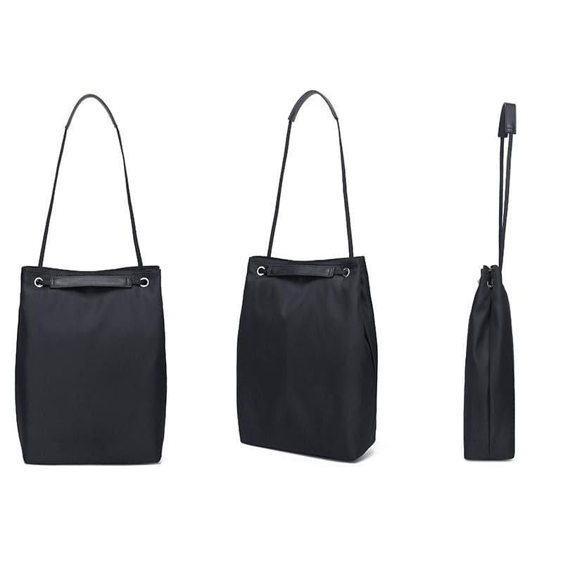 Small Apple Macbook Shoulder / Messenger Bag - Handheld - Black + Black Pu Power Bag - V562-D1046053060DBT V562 D1046053060DBT 202508281053 02