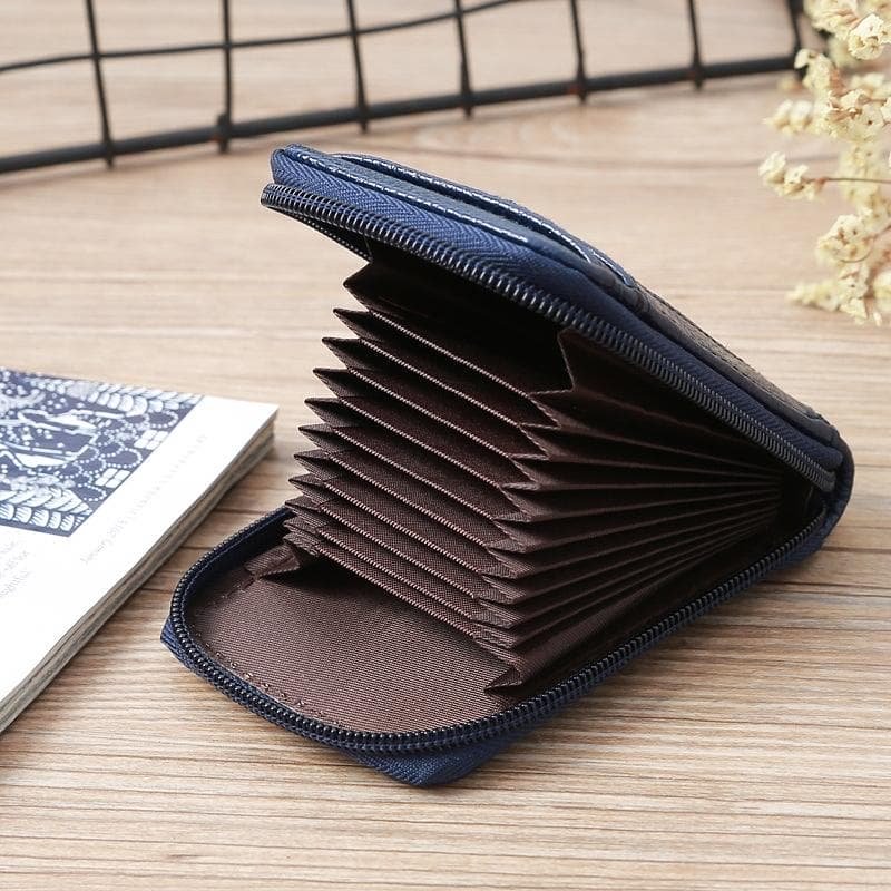 Woven Mini Coin Purse For Ladies Student Id & Card Holder - Rose Red - V562-D1099965950DBT V562 D1099965950DBT 202503280217 05