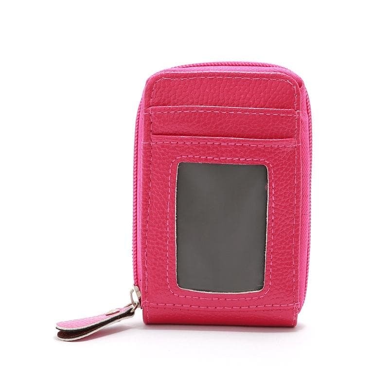 Woven Mini Coin Purse For Ladies Student Id & Card Holder - Rose Red - V562-D1099965950DBT V562 D1099965950DBT 202503280217 10