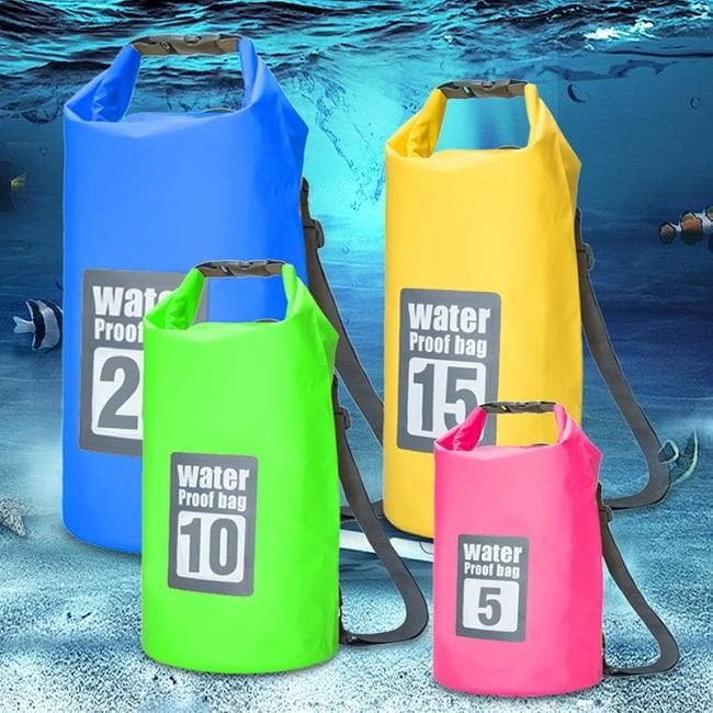 Waterproof Dual Shoulder Dry Bag 50L Capacity - Dark Blue - V562-D1585GO V562 D1585GO 202504251505 09