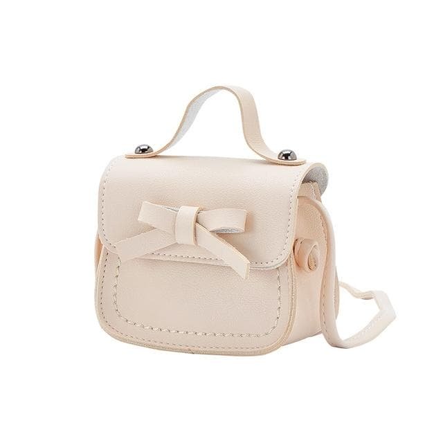 Mini Bowknot Pu Leather Baby Girls Messenger Bag - Beige - V562-E1064230020DBT V562 E1064230020DBT 202505191447 01