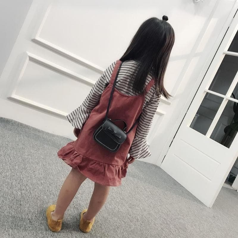Mini Bowknot Pu Leather Baby Girls Messenger Bag - Beige - V562-E1064230020DBT V562 E1064230020DBT 202505191447 10