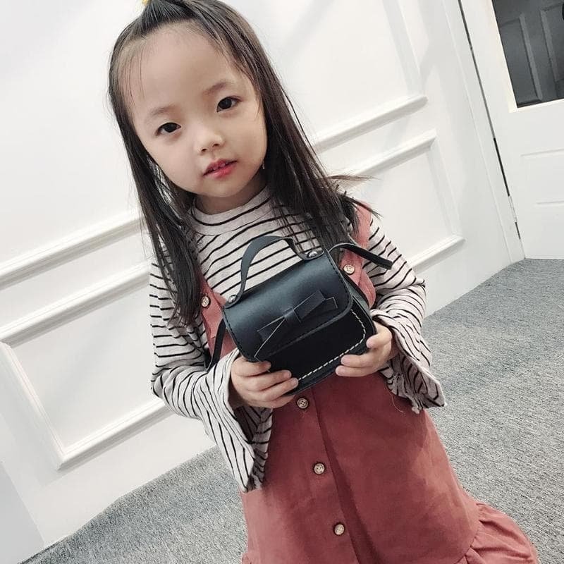 Mini Bowknot Pu Leather Baby Girls Messenger Bag - Beige - V562-E1064230020DBT V562 E1064230020DBT 202505191447 11