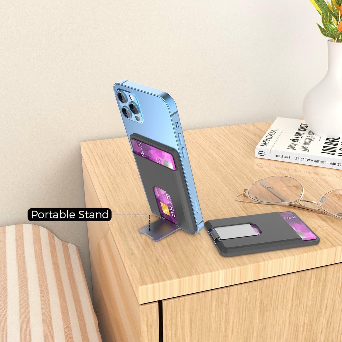 Universal Mobile Phone Card Holder Organizer Bag - Purple - V562-E1073853060DBT V562 E1073853060DBT 202503280212 04