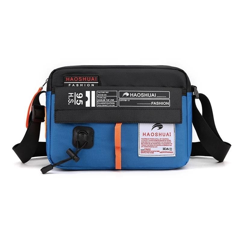 Waterproof Nylon Shoulder Bag For Men Outdoor Sports Leisure Gear - Light Blue - V562-F1023403060DBT V562 F1023403060DBT 202508282315 07