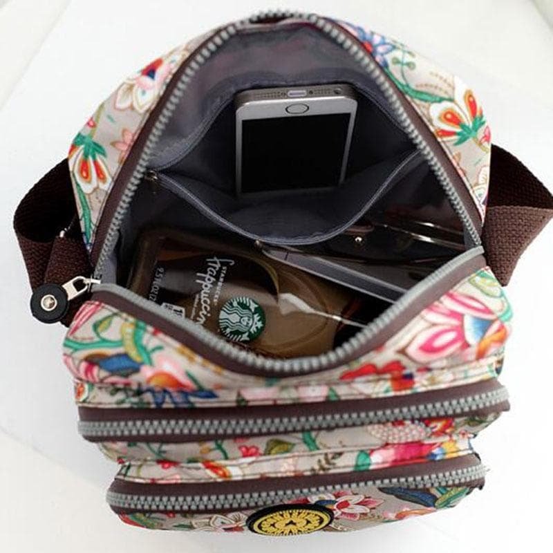 Waterproof Nylon Multilayer Crossbody Bag For Women - Lattice Dot - V562-F1039221110DBT V562 F1039221110DBT 202508291130 06
