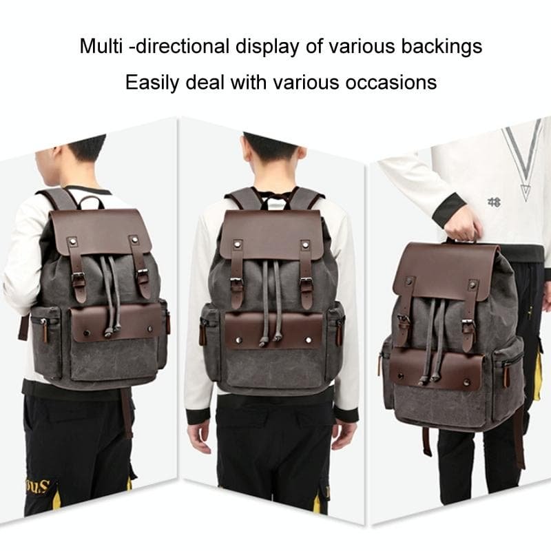 Student Canvas Backpack - Compact and Stylish - Green - V562-F1090023060DBT V562 F1090023060DBT 226248 06