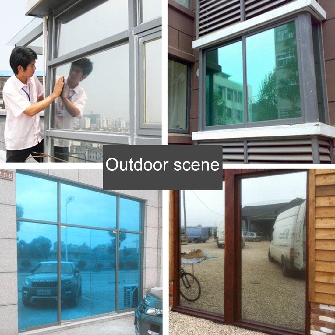 120cm x 1m Uv Reflective one Way Privacy Window Film Sticker - Gold - V562-J2054CH V562 J2054CH 202508281046 04