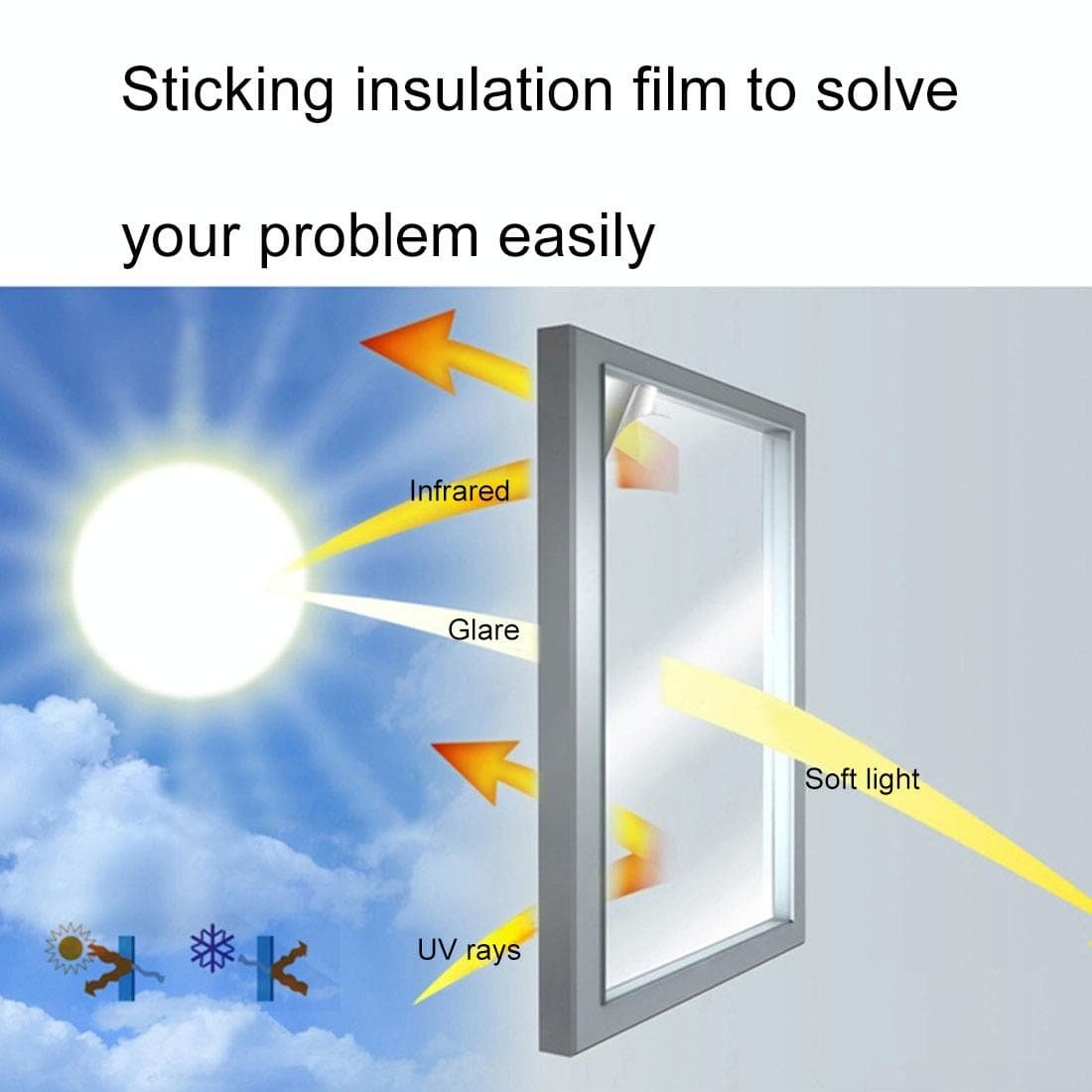 120cm x 1m Uv Reflective one Way Privacy Window Film Sticker - Gold - V562-J2054CH V562 J2054CH 202508281046 07