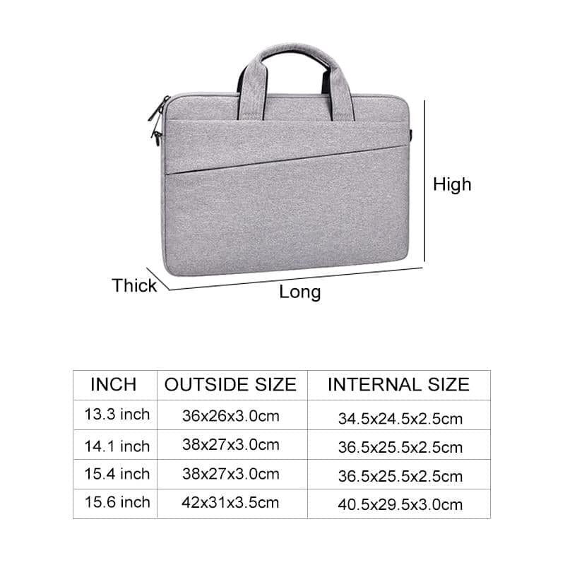 Portable Laptop Tablet Bag - 15.4 Inch Double Side Pockets Soft Handle Oxford Cloth - 15.4 Inch Deep Space Gray - V562-M4856CBM V562 M4856CBM 202502282030 07