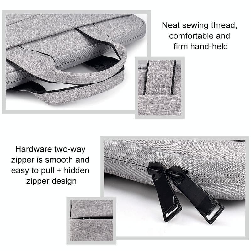 Portable Laptop Tablet Bag - 15.4 Inch Double Side Pockets Soft Handle Oxford Cloth - 15.4 Inch Deep Space Gray - V562-M4856CBM V562 M4856CBM 202502282030 15