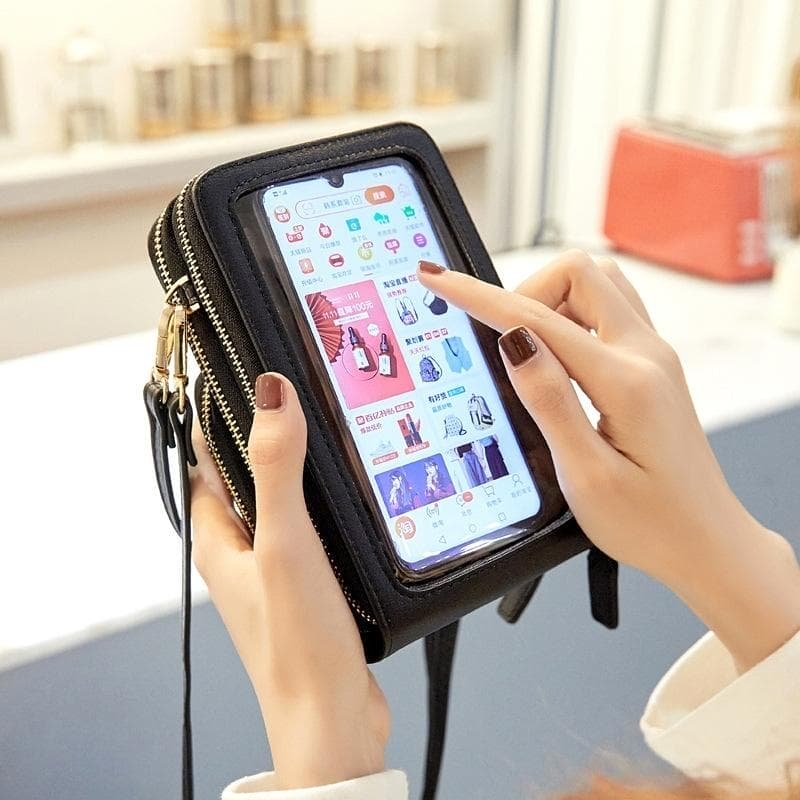 Multifunctional Touch Screen Phone Bag - Rose Red - V562-N1086102060DBT V562 N1086102060DBT 202505191606 07