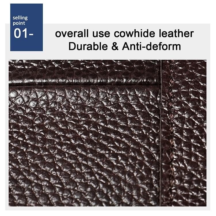 Men Litchi Texture Full Grain Cowhide Crossbody Bag - Red - V562-R8410BCC V562 R8410BCC 202505191705 08