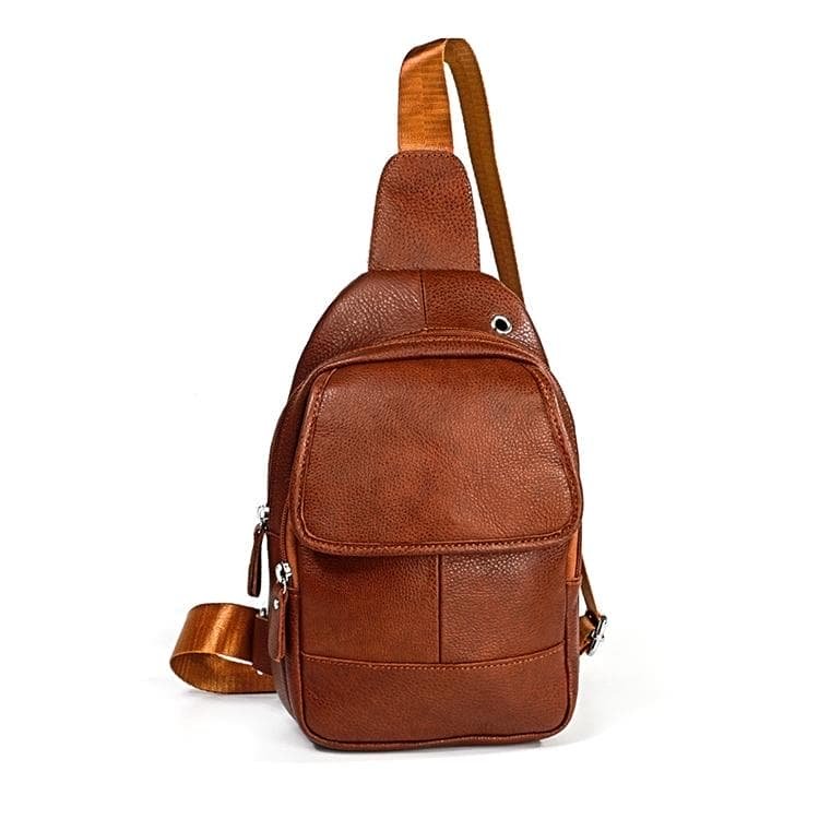 Men Litchi Texture Full Grain Cowhide Crossbody Bag - Red - V562-R8410BCC V562 R8410BCC 202505191705 13