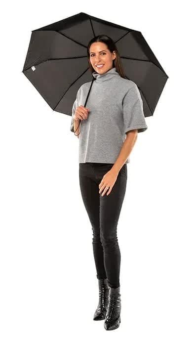 25cm BRELLERZ Windproof Umbrella 8 Rib with Safety Close Feature Travel Rain - V563-BR-25WPRF-UMBRLA V563 BR 25WPRF UMBRLA 202505261844 02