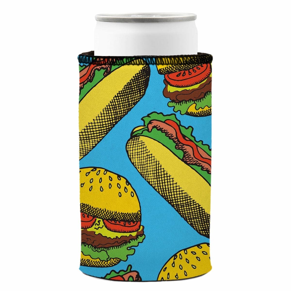 Hamburgers & Sandwiches Stubby Cooler 2-Pack - Standard - V570-ST-2823-A-2 V570 ST 2823 A 2 202503260910 04