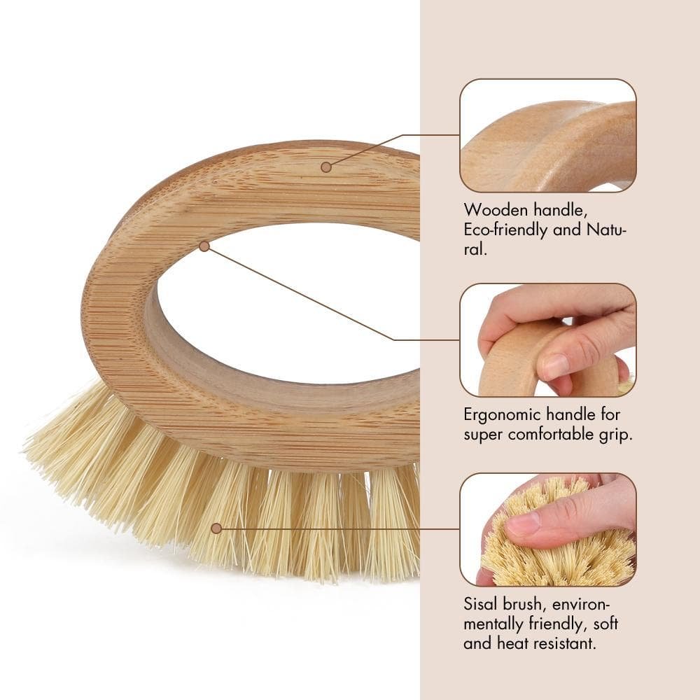 Bamboo Veggie Scrubber Brush - V573-CBRMB V573 CBRMB 140278 06