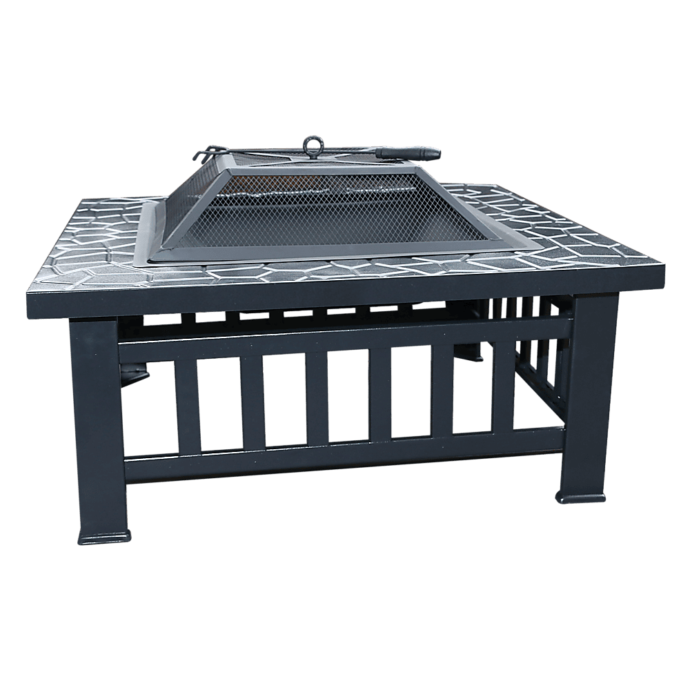 18" Square Metal Fire Pit Outdoor Heater - V63-801967 18" Square Metal Fire Pit Outdoor Heater - Image 7