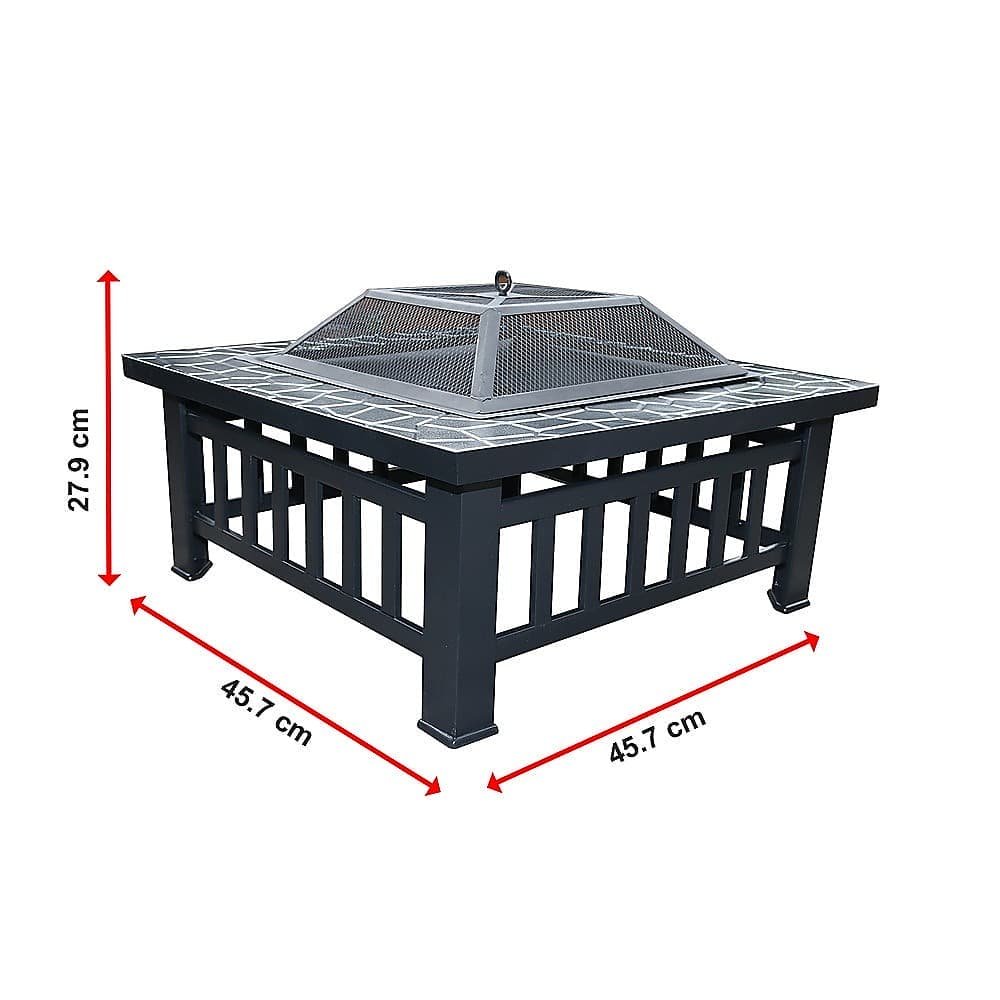 18" Square Metal Fire Pit Outdoor Heater - V63-801967 18" Square Metal Fire Pit Outdoor Heater - Image 13