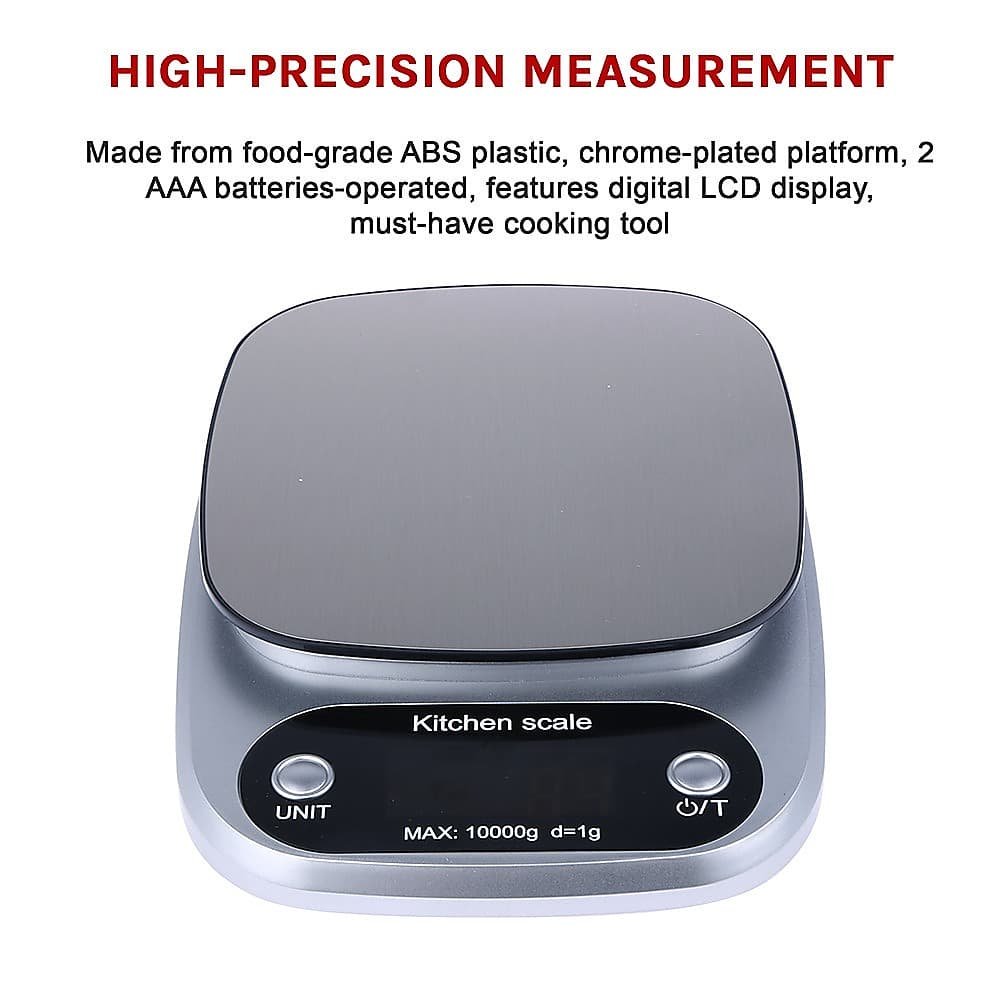 Digital Kitchen Scale LCD Electronic Postal Food Weight Scales 10kg/1g - V63-823801 Digital Kitchen Scale LCD Electronic Postal Food Weight Scales 10kg/1g - Image 10