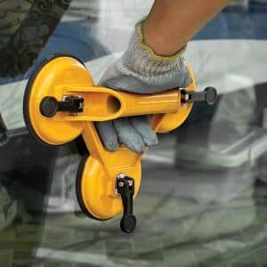 2x 150kg Load Aluminum Triple Suction Cup Pad Glazer Glass Sucker Remover Lifter