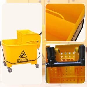 20L Deluxe Mop Wringer Bucket Side Press Janitor Commercial Cleaning - V63-824801