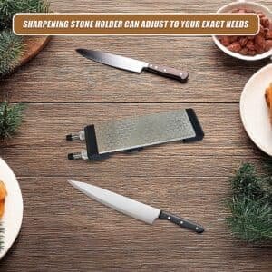 Double-Sided Diamond Knife Sharpeners Sharpening Stone W/ Stone Holder - V63-825451