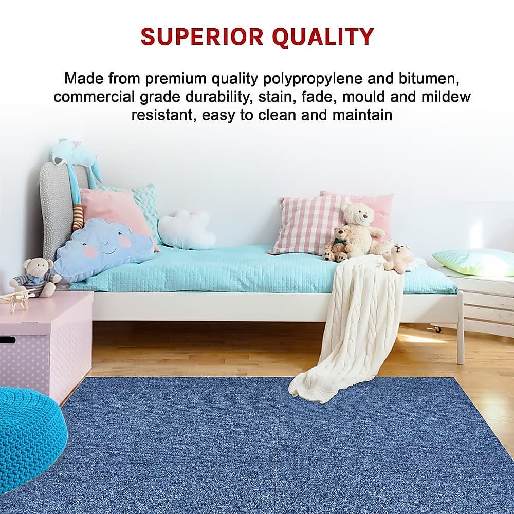 5m2 Box of Premium Carpet Tiles Commercial Domestic Office Heavy Use Flooring Blue - V63-826041 5m2 Box of Premium Carpet Tiles Commercial Domestic Office Heavy Use Flooring Blue - Image 6